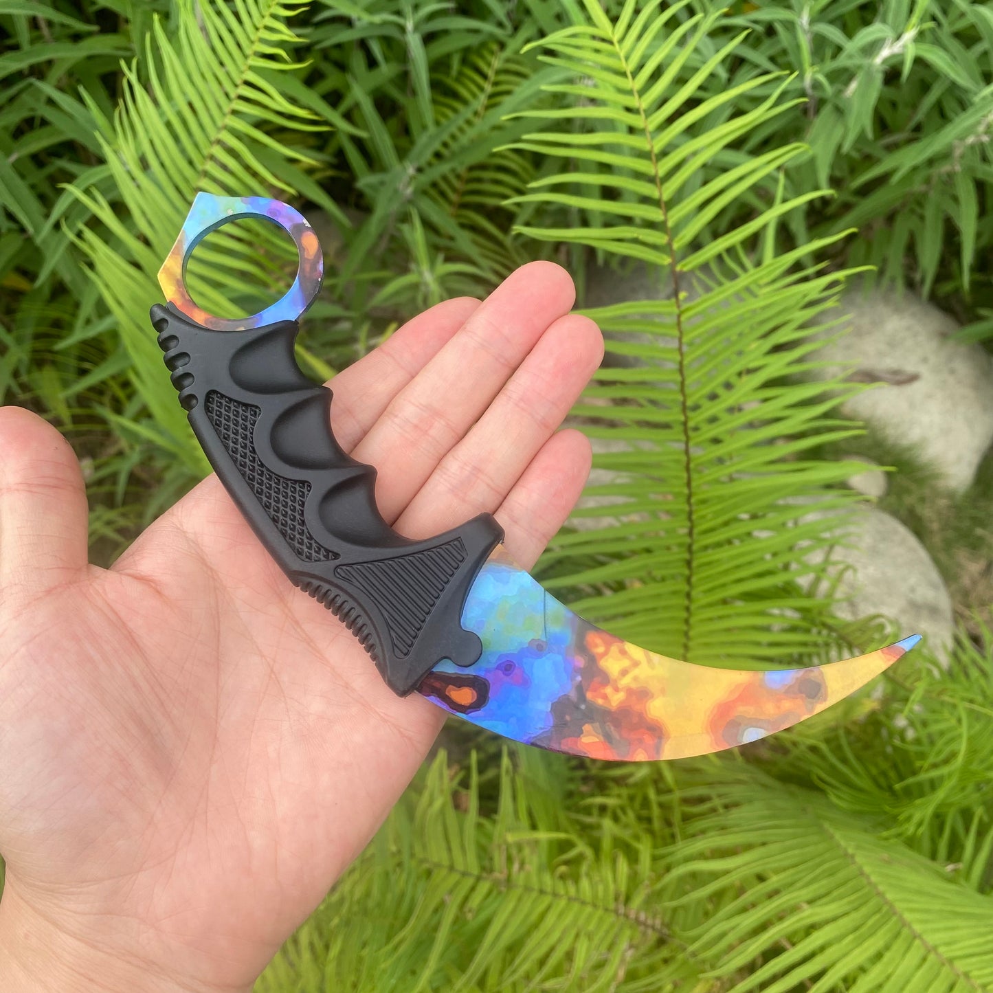 Case Hardened Blunt Blade Karambit Trainer & Balisong Trainer 2 in 1 Pack Gift Box