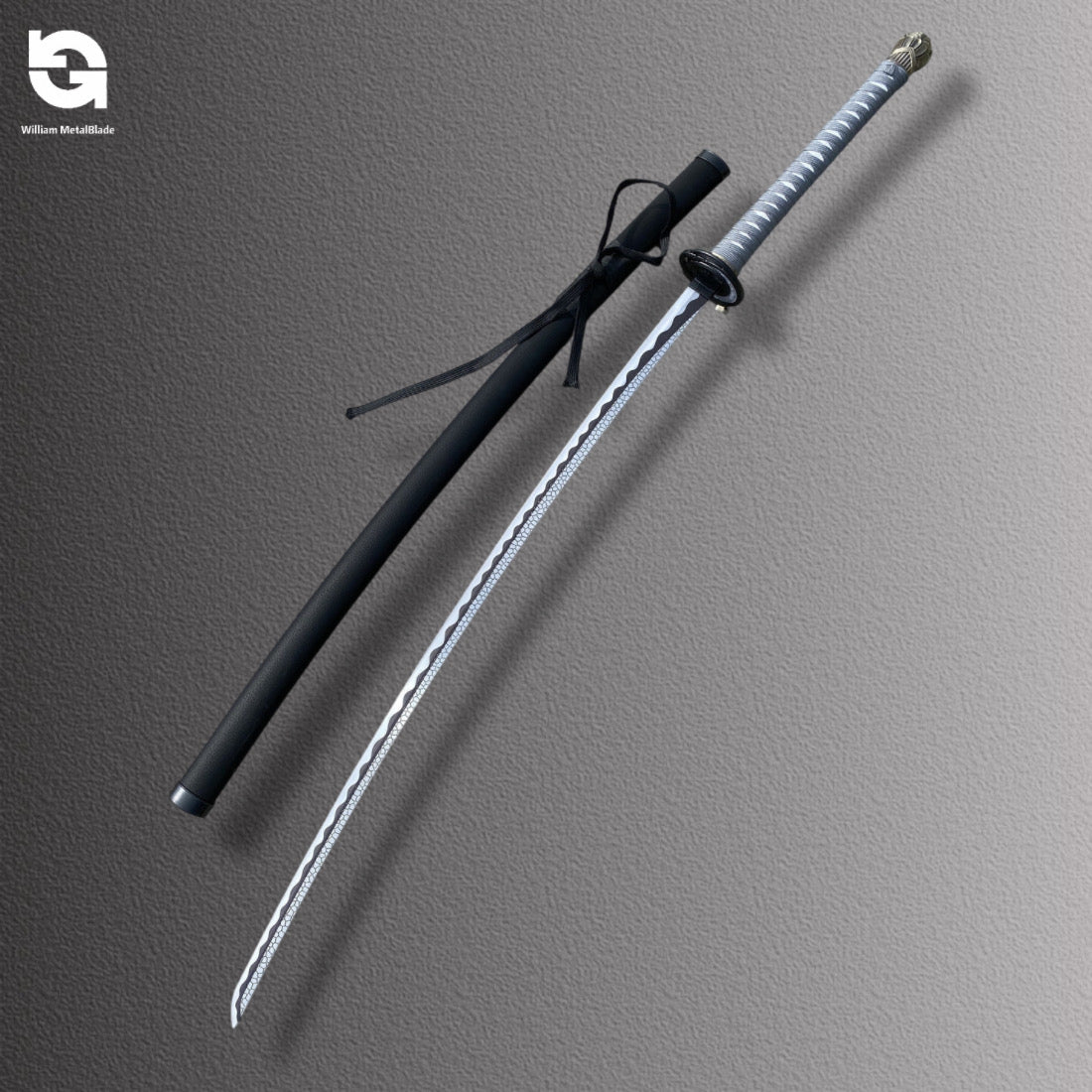 1:1 Life-Size Metal Replica Moonveil Katana Blunt Blade 130CM/51.1"