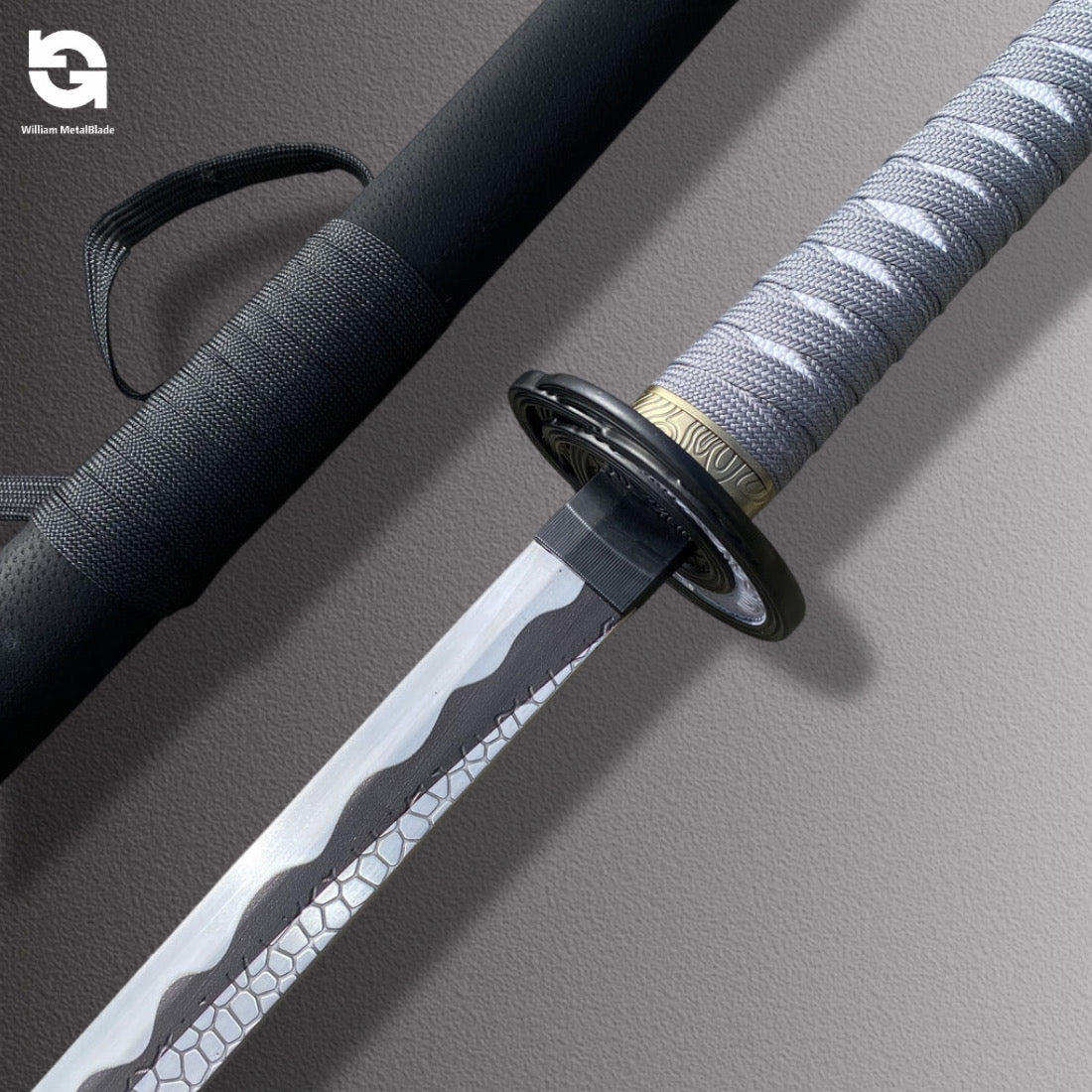 1:1 Life-Size Metal Replica Moonveil Katana Blunt Blade 130CM/51.1"