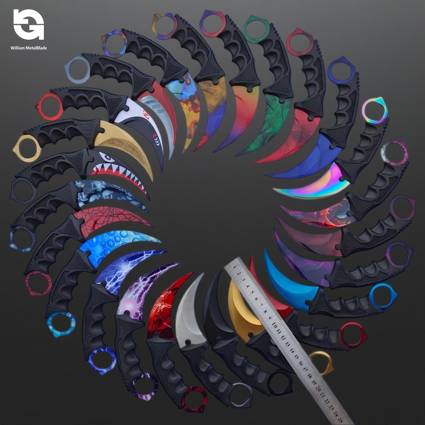 20cm/7.9'' CSGO Karambit Lore Blunt Blade Knife 30 In 1 Pack