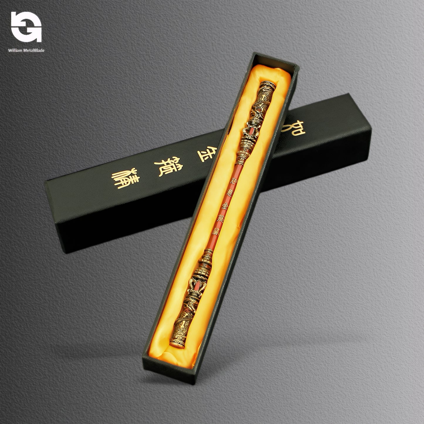 22CM/8.6" Black Myth: Wukong Golden Cudgel Metal Replica Gift Box