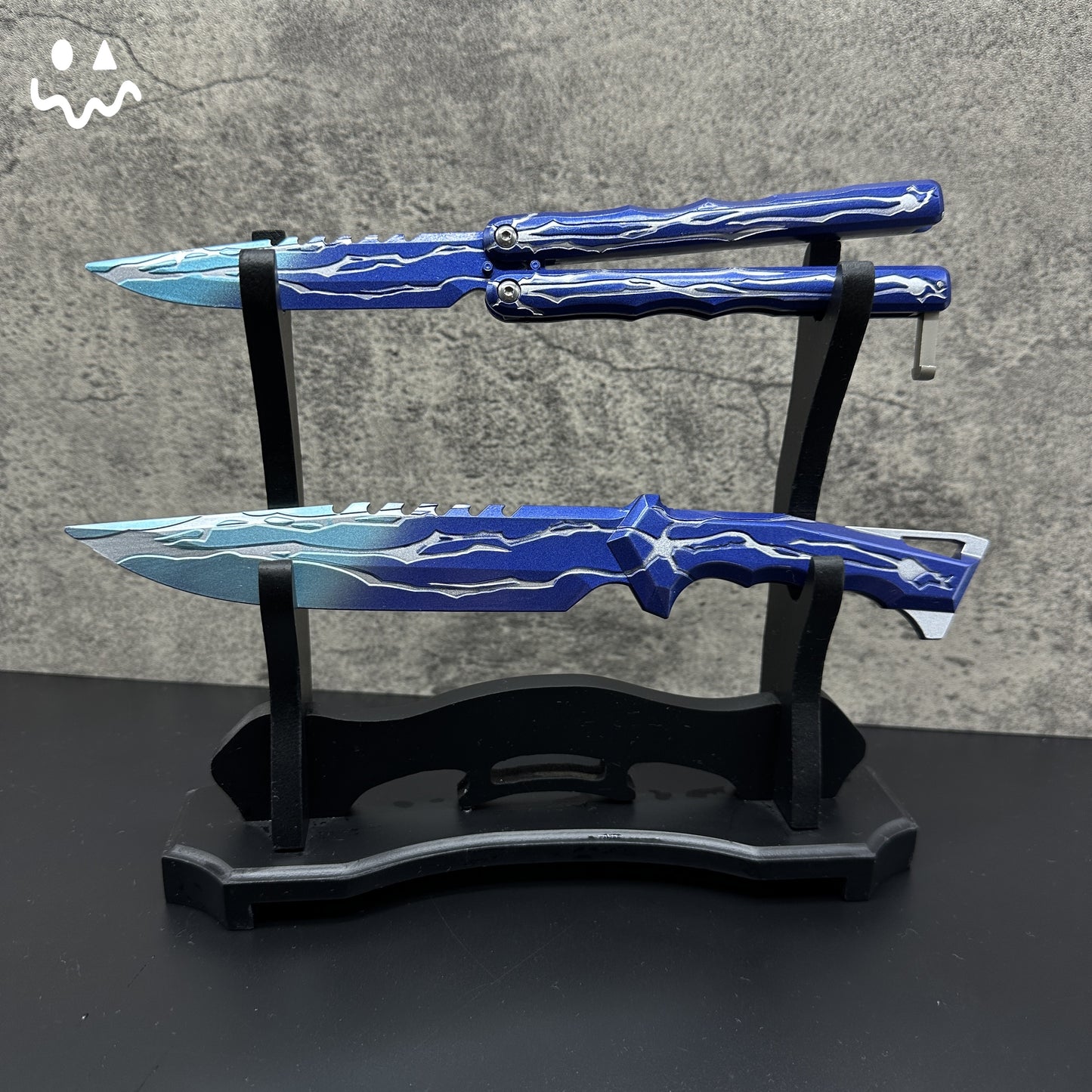 24CM/9.5 Metal Smite Knife Balisong Blunt Blade Butterfly Trainer