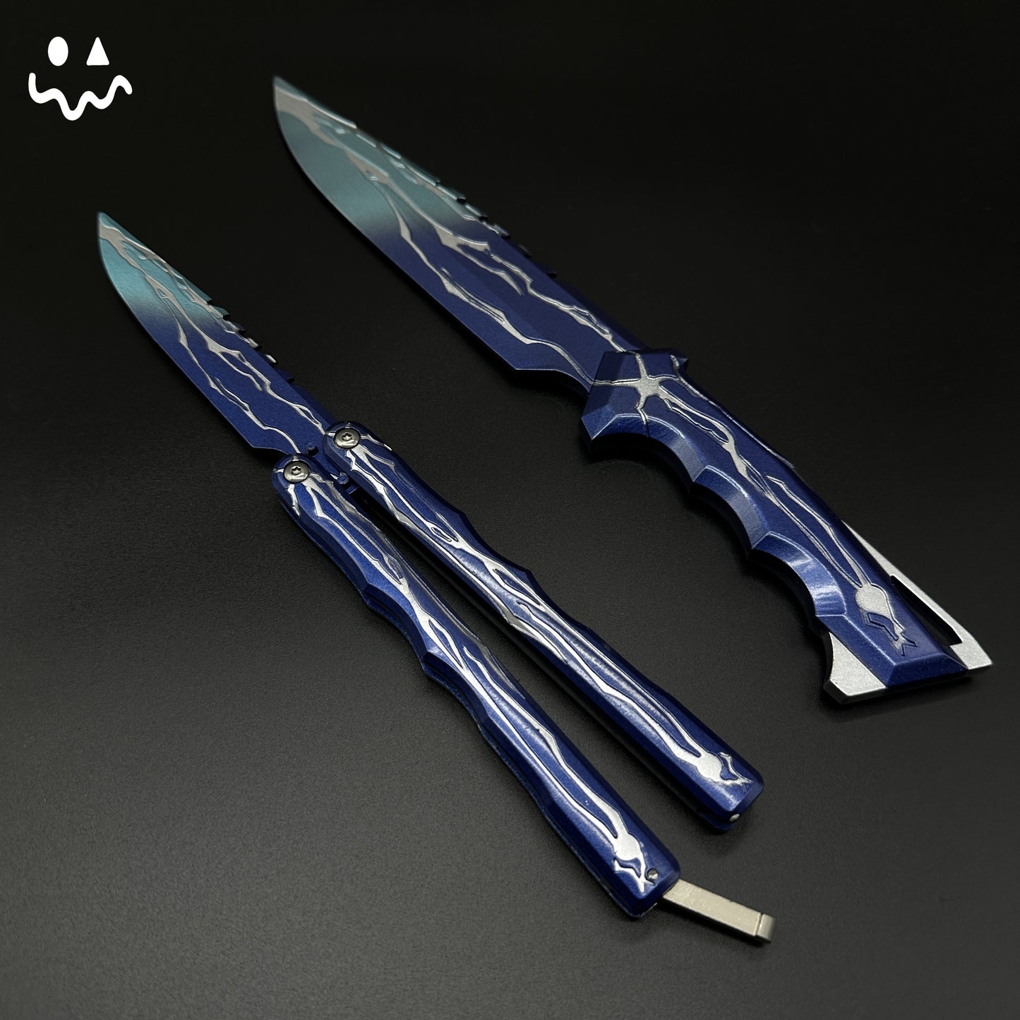 24CM/9.5 Metal Smite Knife Balisong Blunt Blade Butterfly Trainer