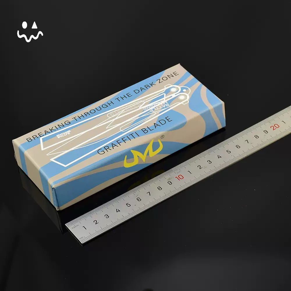 25CM/9.8" Arena Breakout Graffiti Balisong Trainer Props Metal Replica