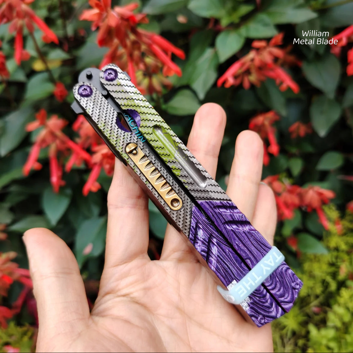 25CM/9.8" Graffiti Balisong Trainer Metal Replica
