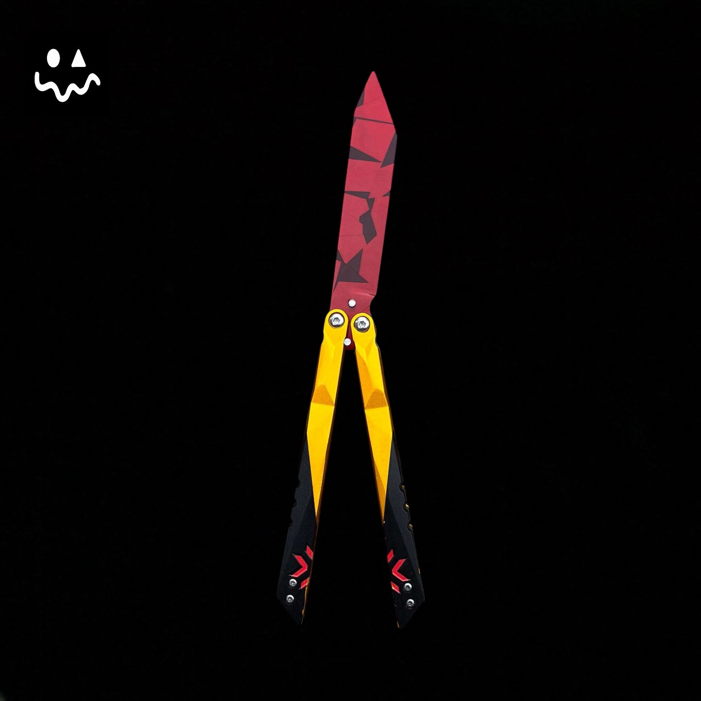 25CM/9.8 High-quality Metal Champion Knife Red Blunt Blade Trainer Cosplay Prop