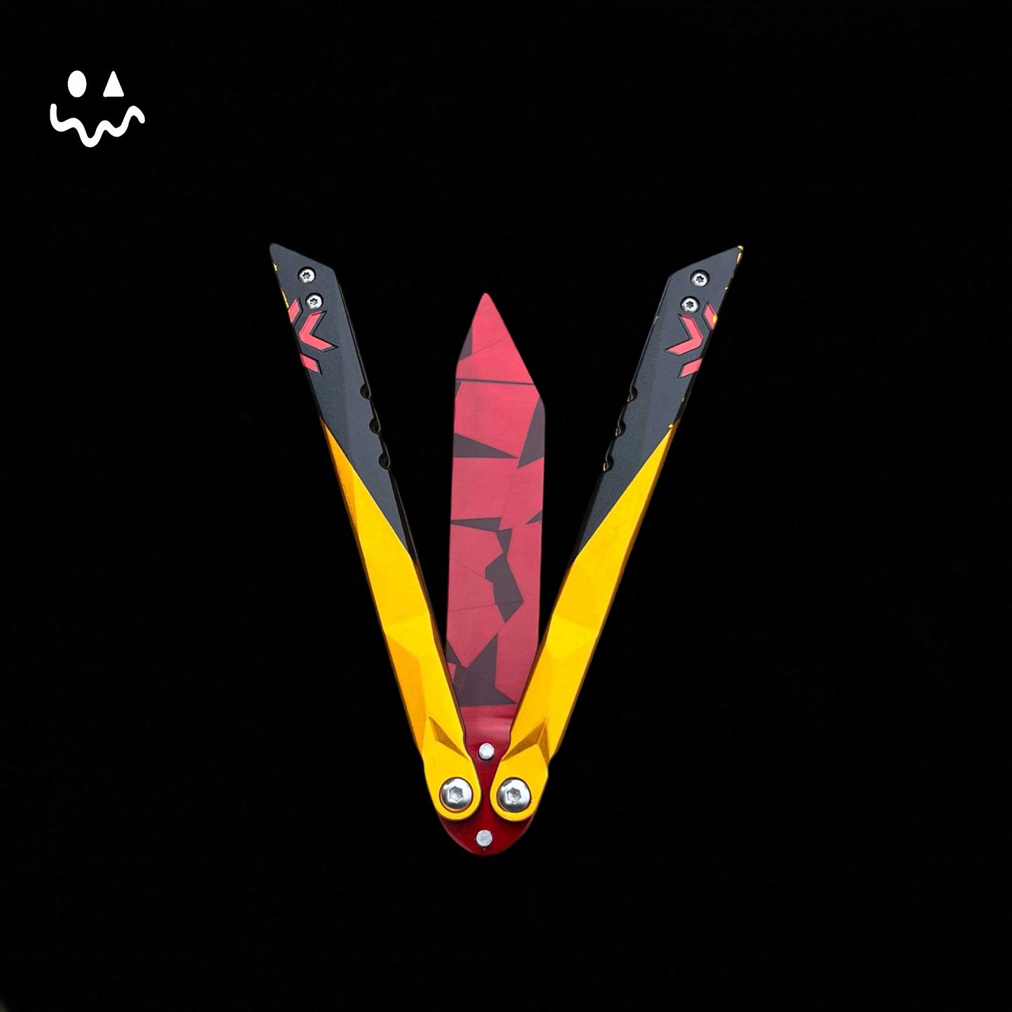 25CM/9.8 High-quality Metal Champion Knife Red Blunt Blade Trainer Cosplay Prop