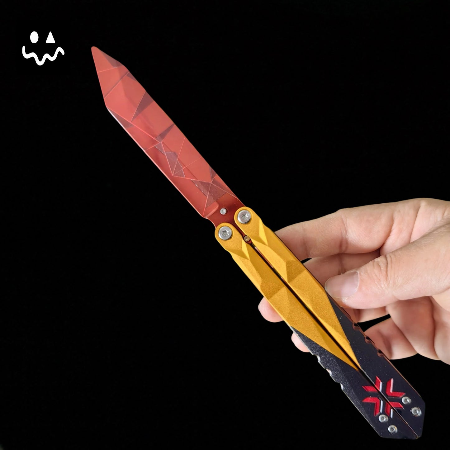 25CM/9.8 High-quality Metal Champion Knife Red Blunt Blade Trainer Cosplay Prop
