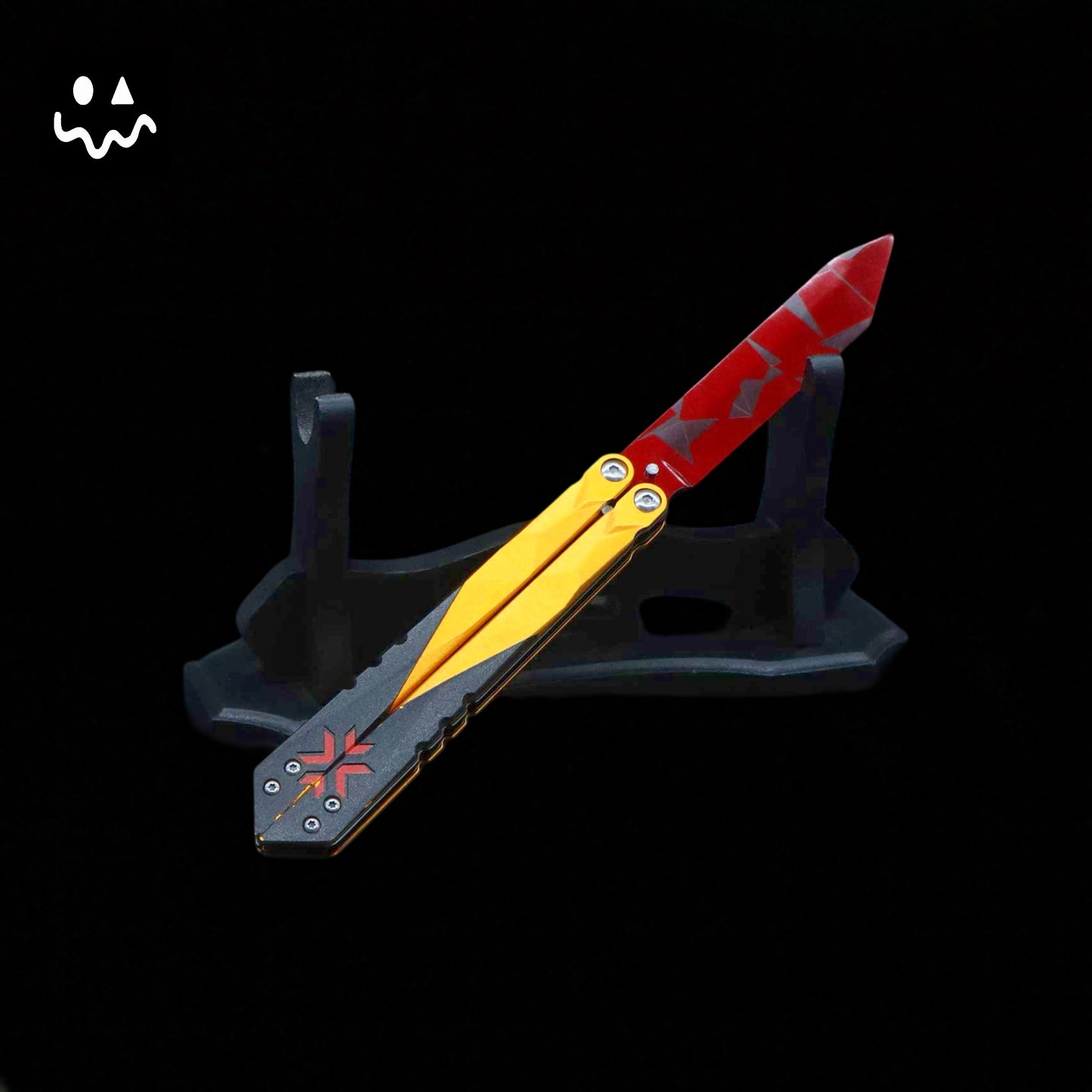 25CM/9.8 High-quality Metal Champion Knife Red Blunt Blade Trainer Cosplay Prop