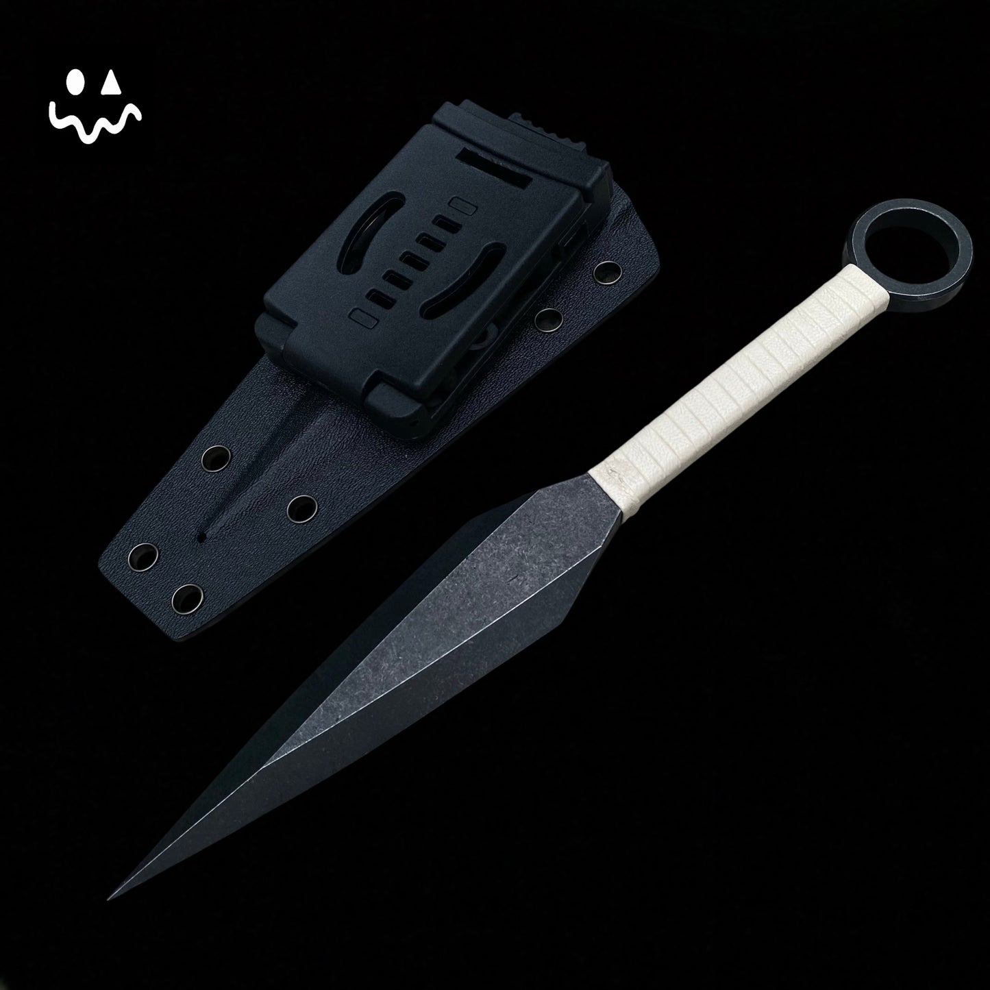 25CM/9.9" Dark Thorn CR12MOV Steel Outdoor Tool Kunai