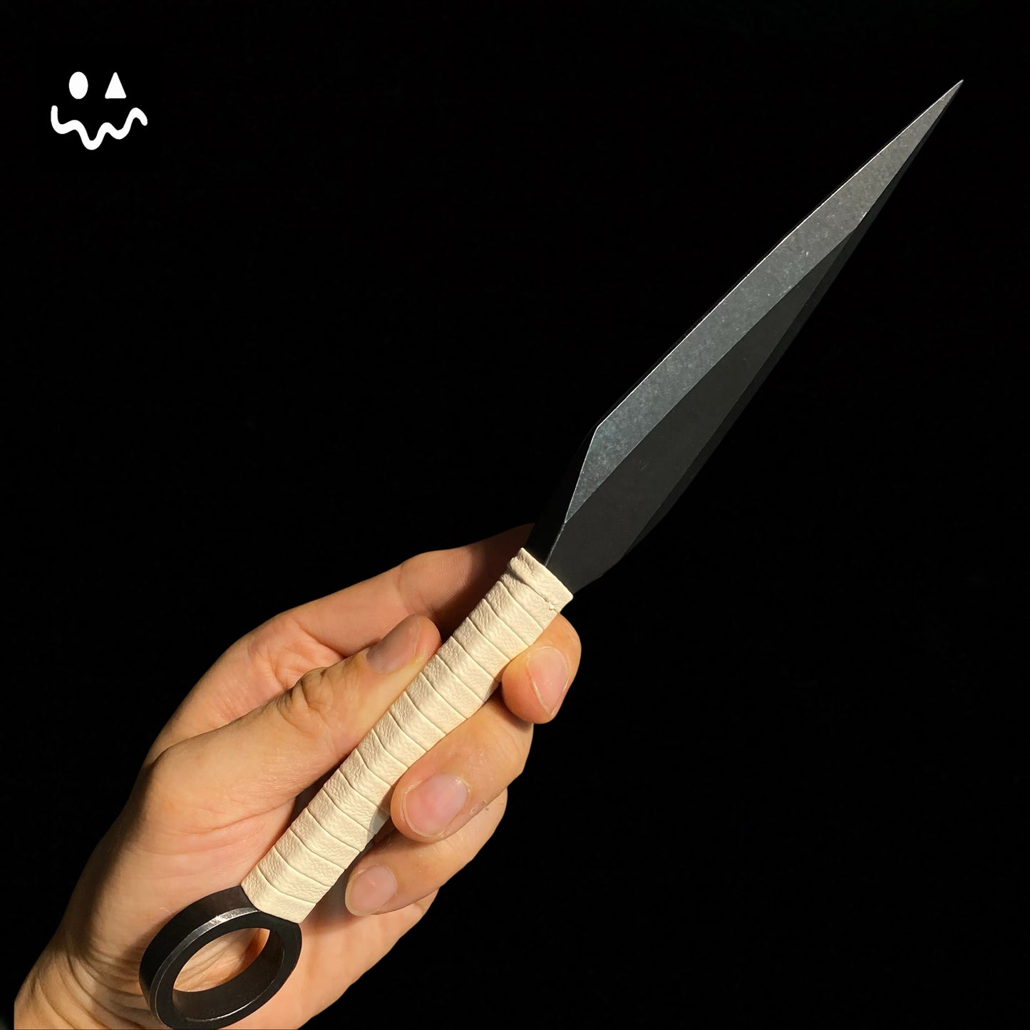 25CM/9.9" Dark Thorn CR12MOV Steel Outdoor Tool Kunai