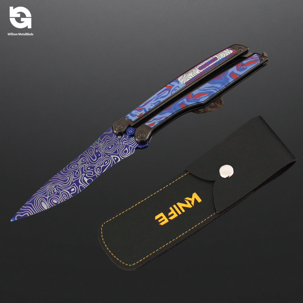 27CM/10.6" High-quality PUBG LengFeng Butterfly Knife Metal Replica