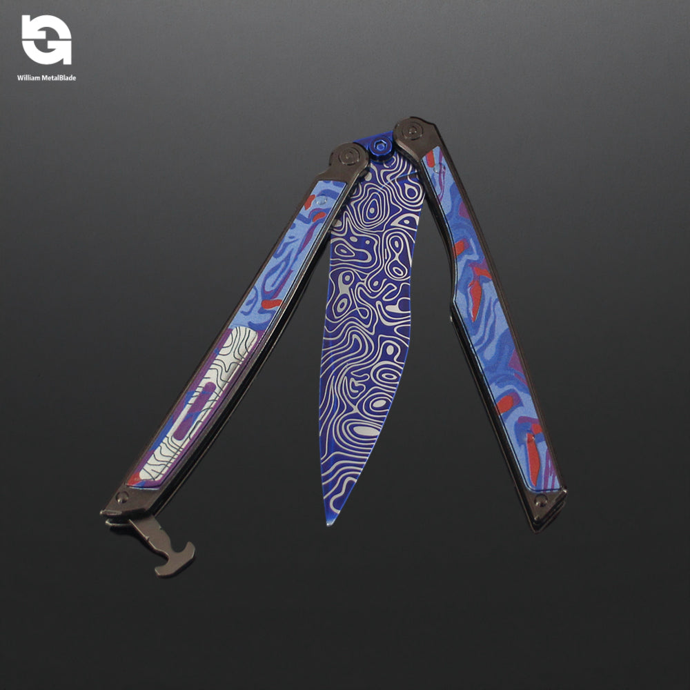 27CM/10.6" High-quality PUBG LengFeng Butterfly Knife Metal Replica