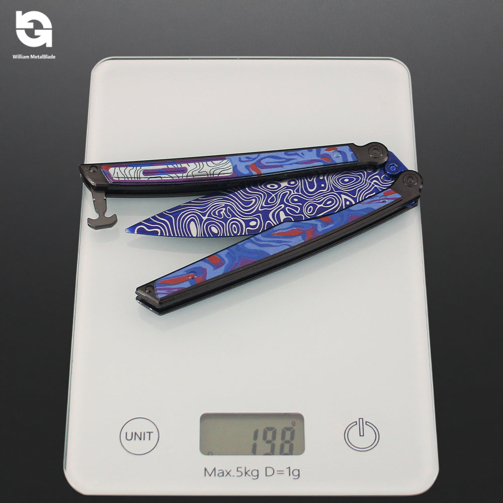 27CM/10.6" High-quality PUBG LengFeng Butterfly Knife Metal Replica