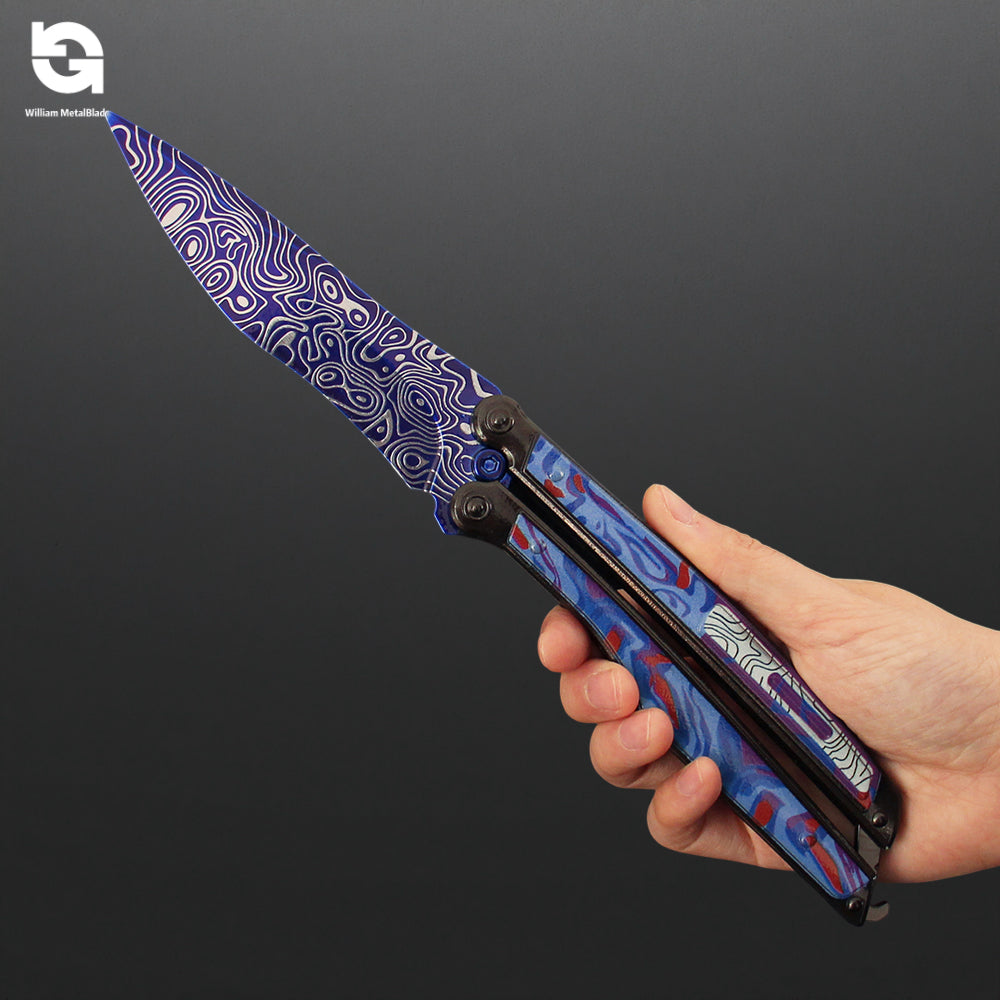 27CM/10.6" High-quality PUBG LengFeng Butterfly Knife Metal Replica