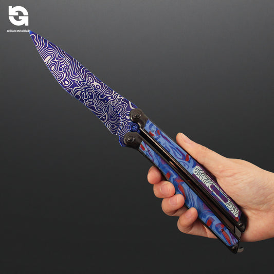 27CM/10.6" High-quality PUBG LengFeng Butterfly Knife Metal Replica