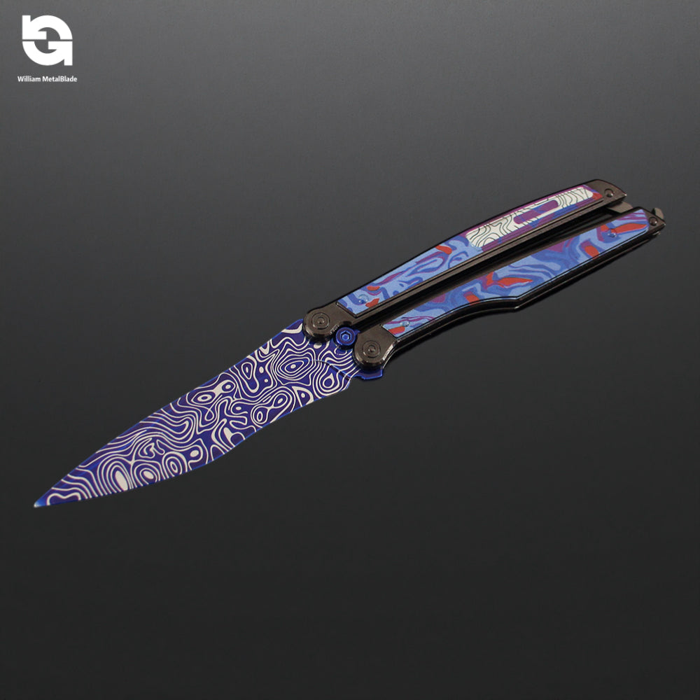 27CM/10.6" High-quality PUBG LengFeng Butterfly Knife Metal Replica