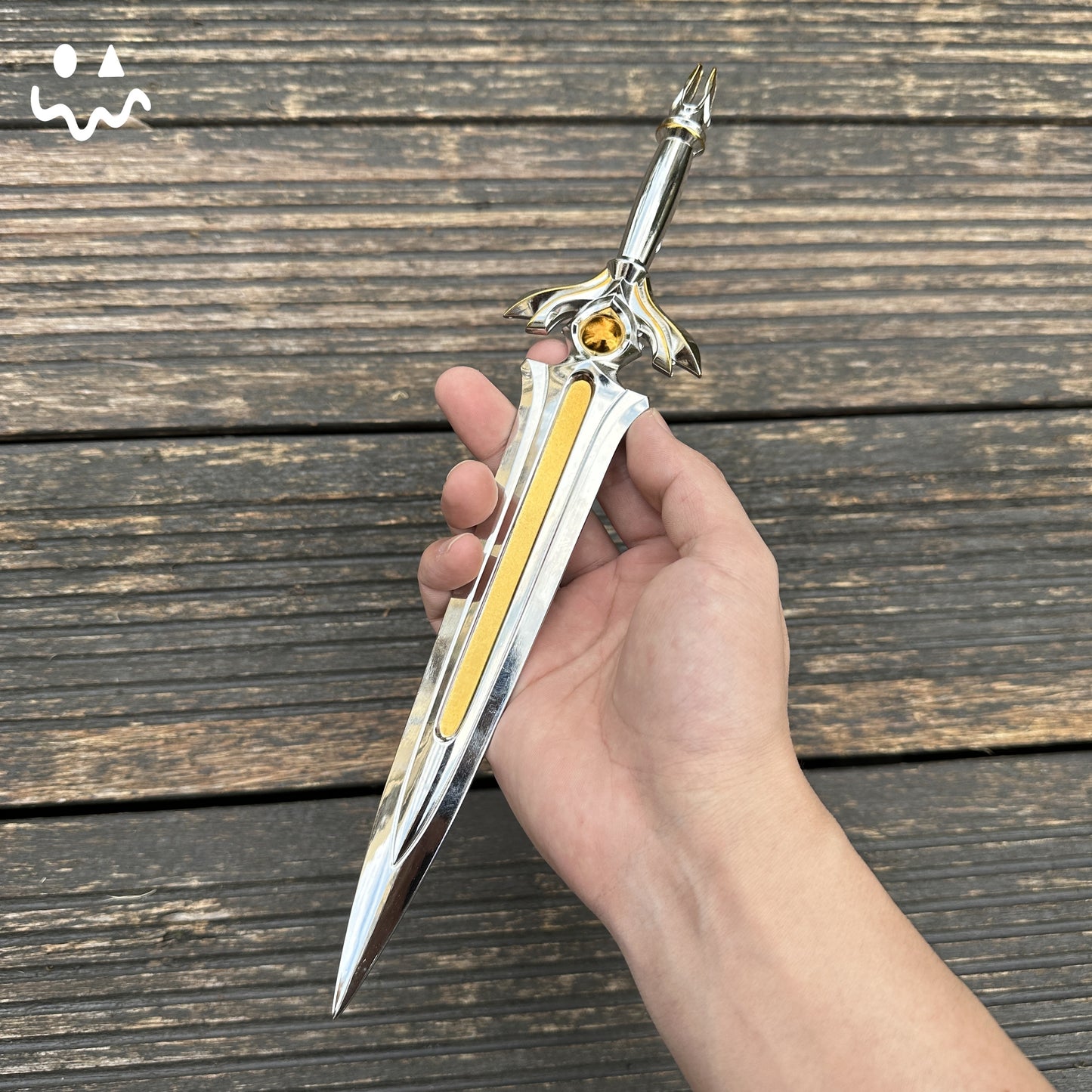 28CM/11.0 Tethered Realms Sword Metal Blunt Blade Cosplay Replica