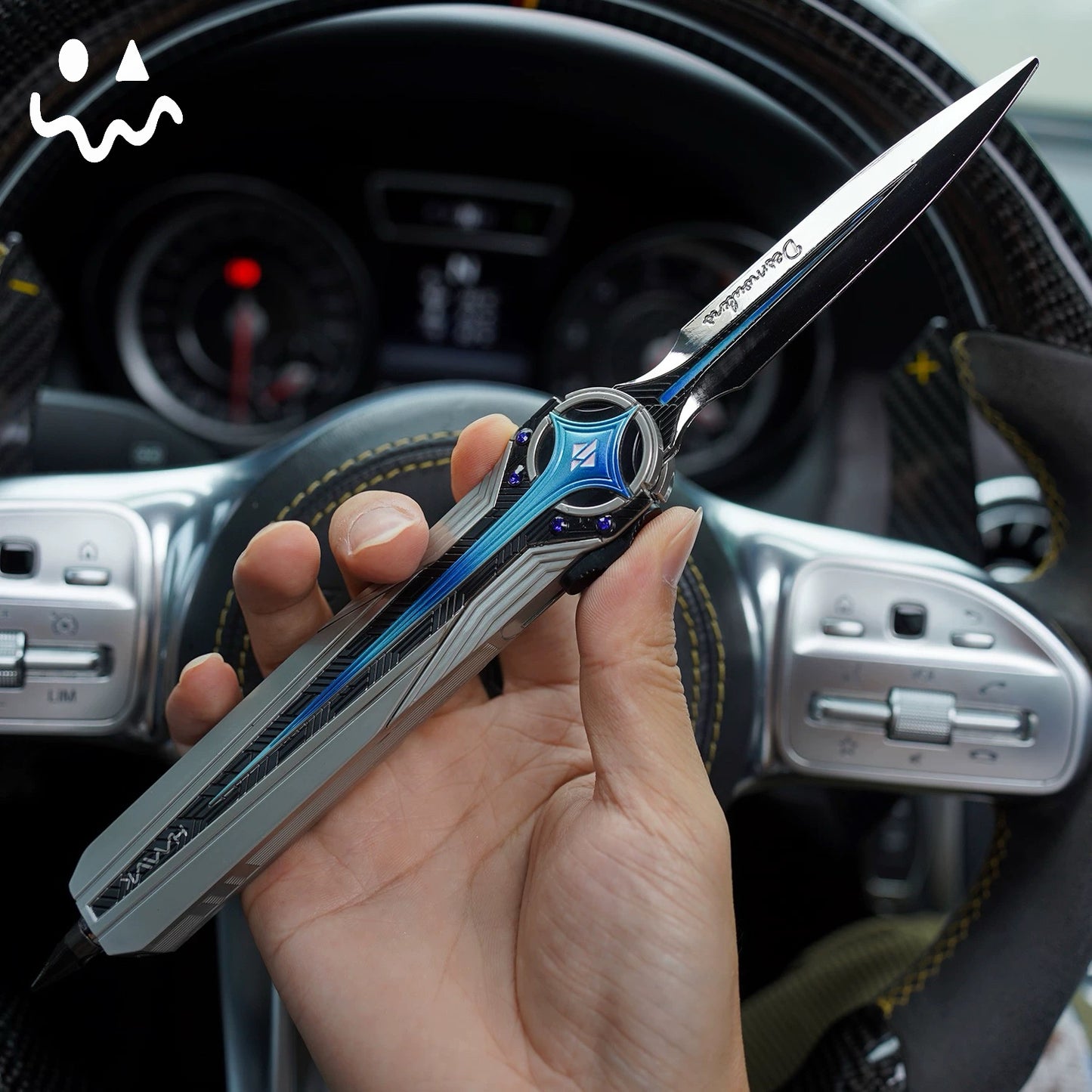 28CM/11" DF Polaris Knife Scalable Blunt Blade Metal Replica