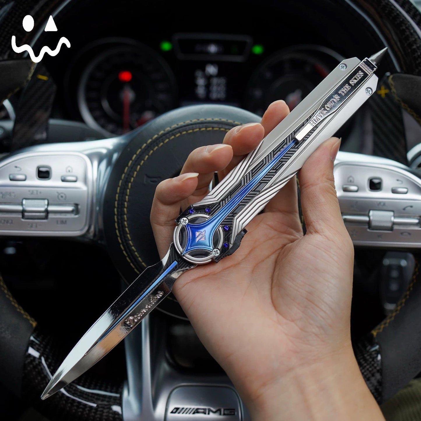 28CM/11" DF Polaris Knife Scalable Blunt Blade Metal Replica