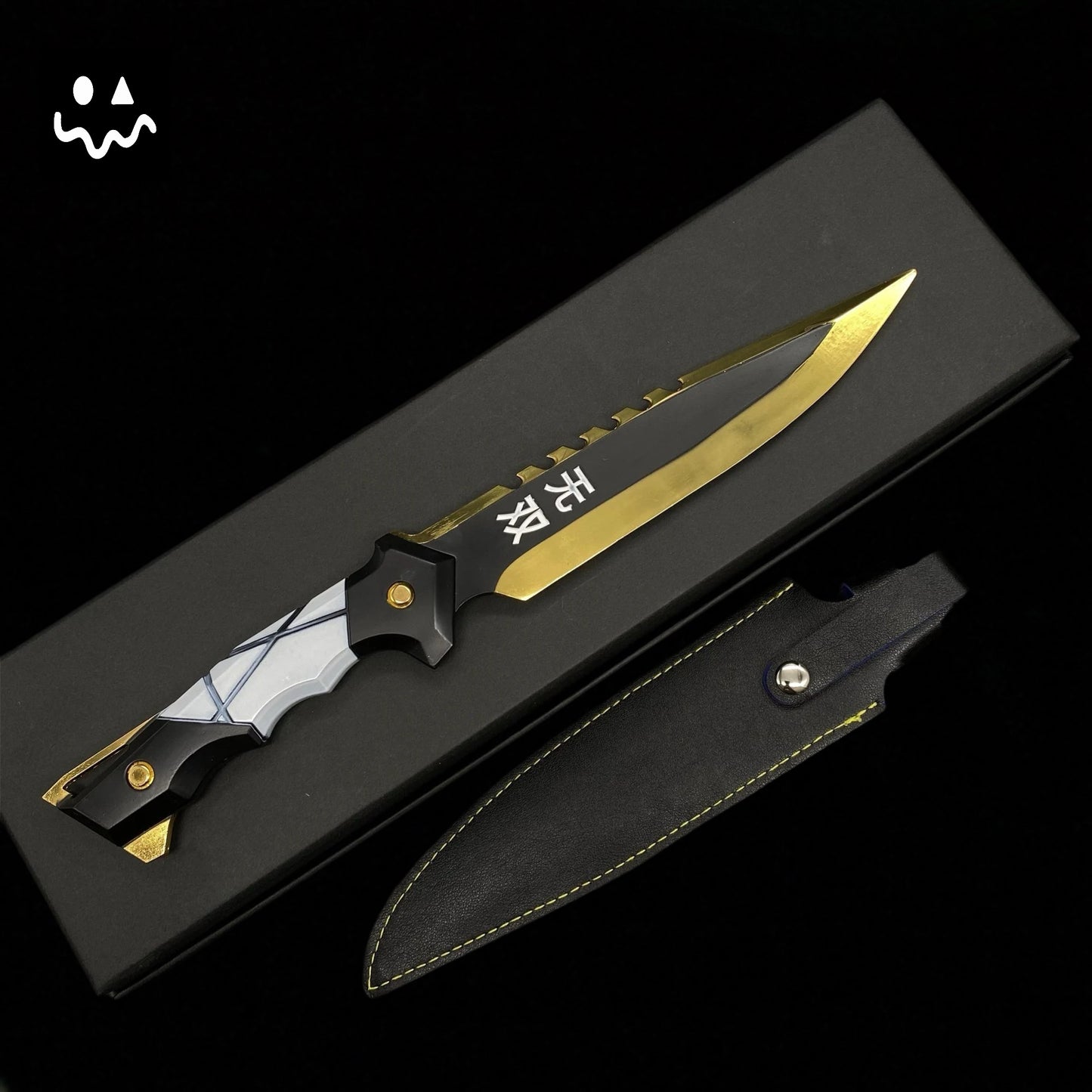 28CM/11" Metal Ego Knife Metal Melee Weapon Game Prop 3 Colors