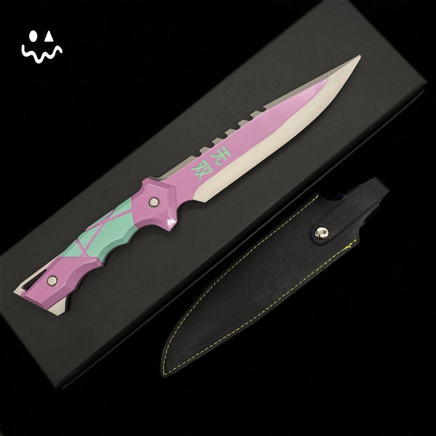 28CM/11" Metal Ego Knife Metal Melee Weapon Game Prop 3 Colors