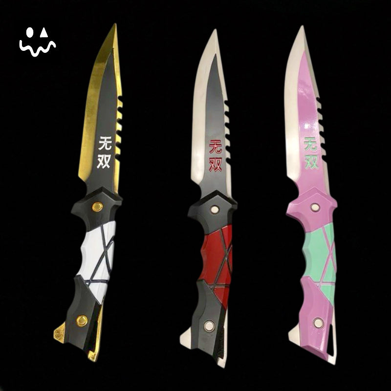 28CM/11" Metal Ego Knife Metal Melee Weapon Game Prop 3 Colors