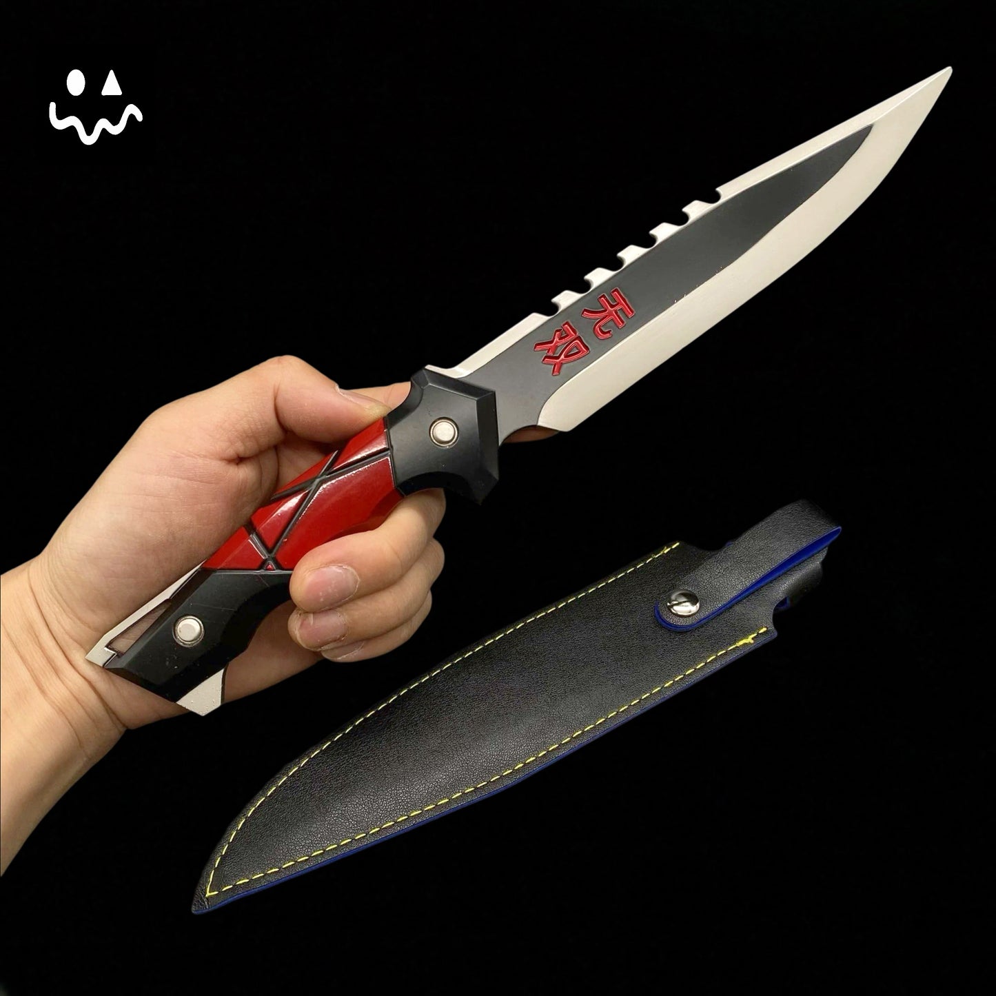 28CM/11" Metal Ego Knife Metal Melee Weapon Game Prop 3 Colors