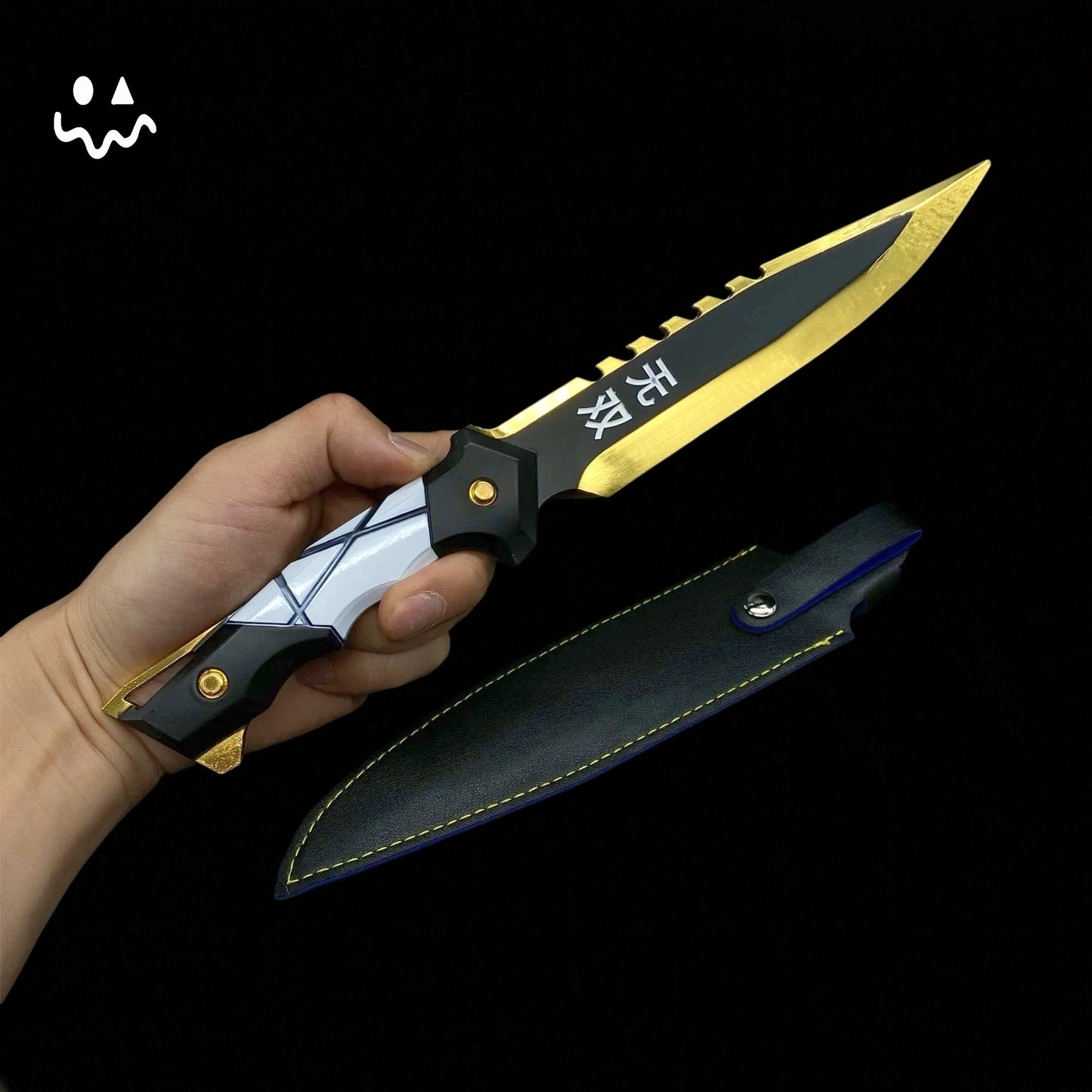 28CM/11" Metal Ego Knife Metal Melee Weapon Game Prop 3 Colors