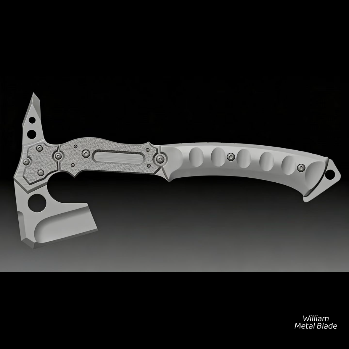 34CM/13.3" Hand-forging Re4 Leon’s Hatchet Axe Steel Replica