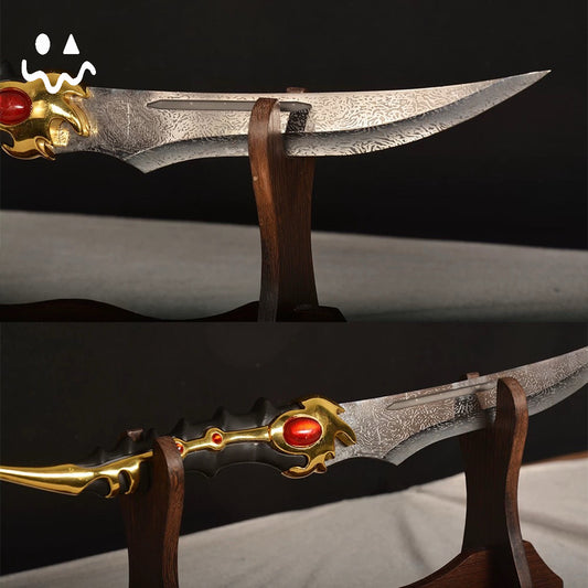 48CM/18.8" Arya Stark Valyrian Steel Dagger Catspaw Dagger Alloy Blunt Blade 1:1 Replica