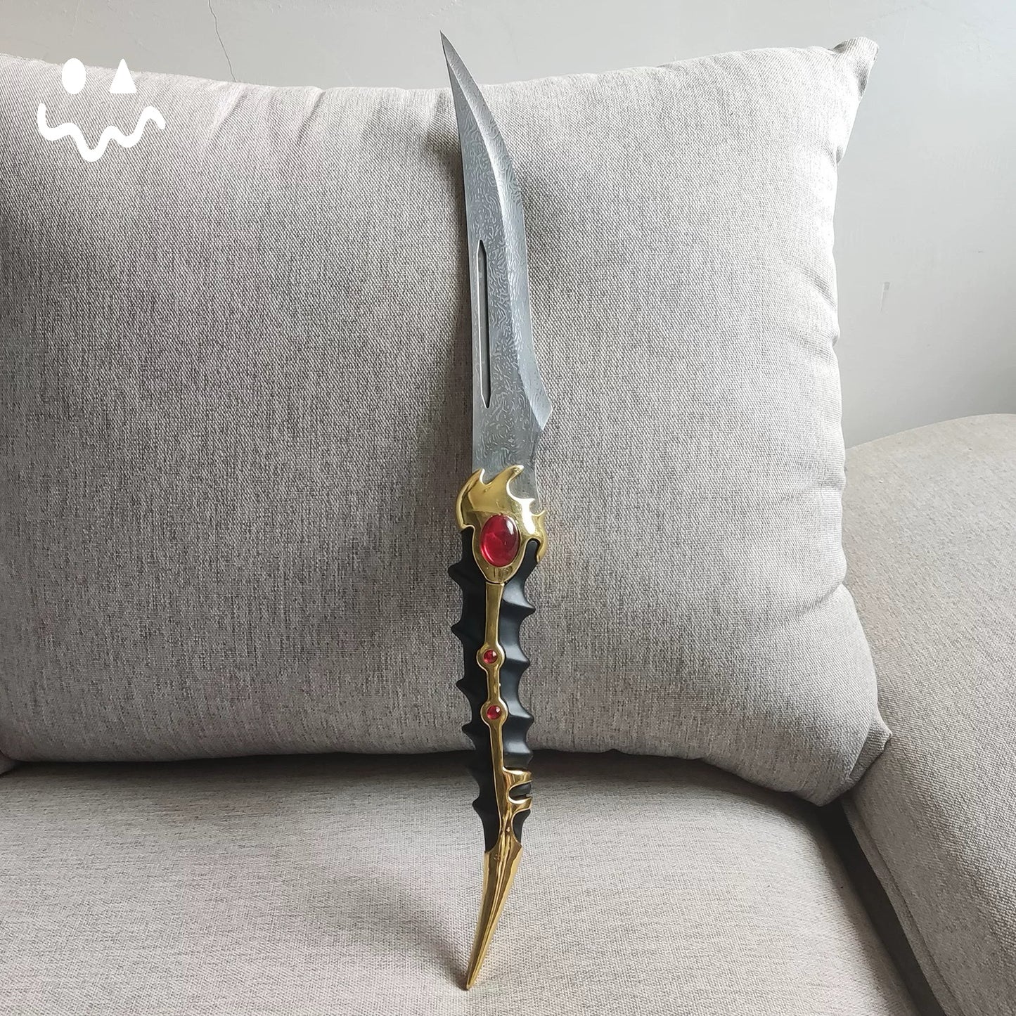 48CM/18.8" Arya Stark Valyrian Steel Dagger Catspaw Dagger Alloy Blunt Blade 1:1 Replica