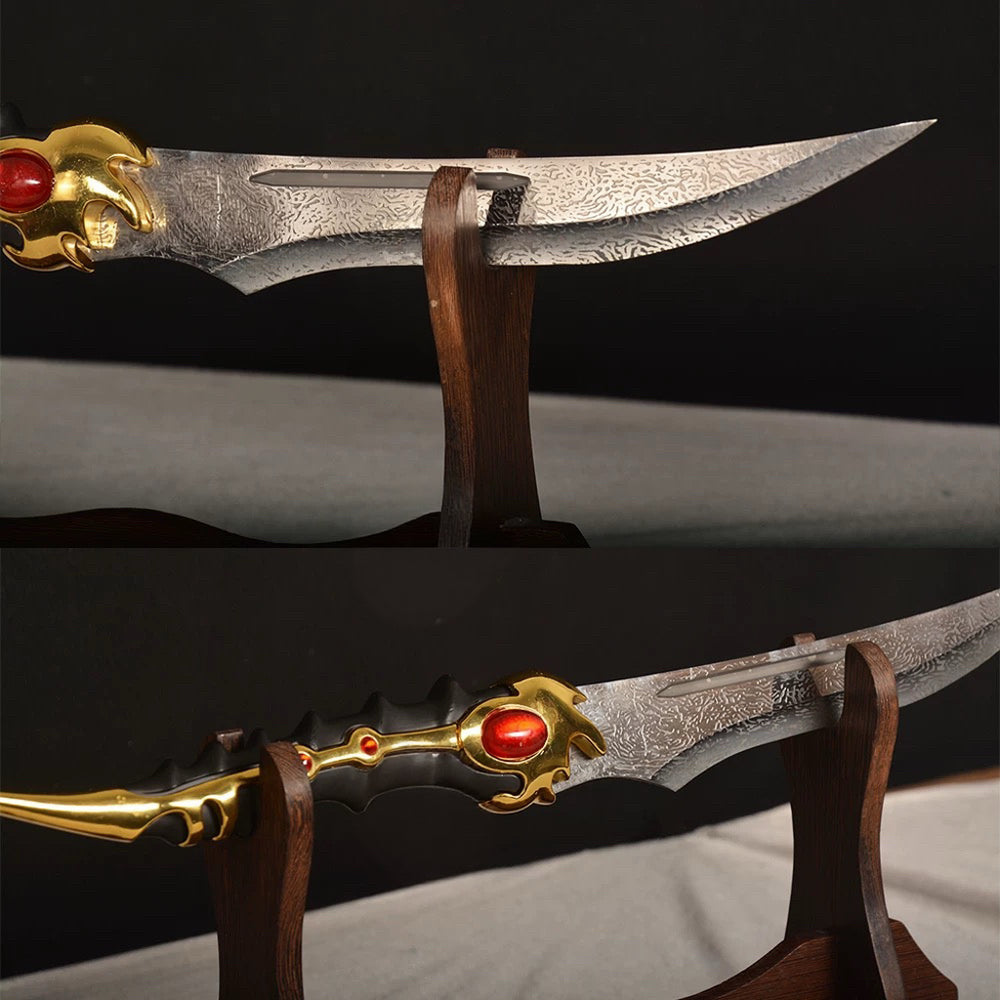48CM/18.8" Arya Stark Valyrian Steel Dagger Catspaw Dagger Alloy Blunt Blade 1:1 Replica