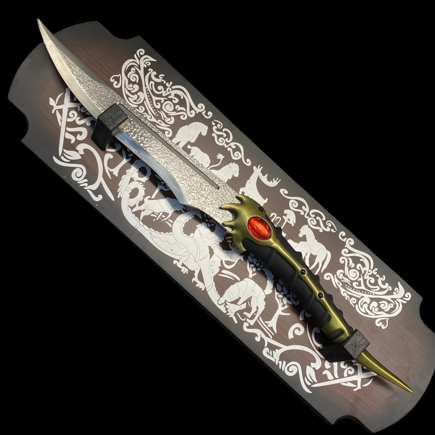 48CM/18.8" Arya Stark Valyrian Steel Dagger Catspaw Dagger Alloy Blunt Blade 1:1 Replica