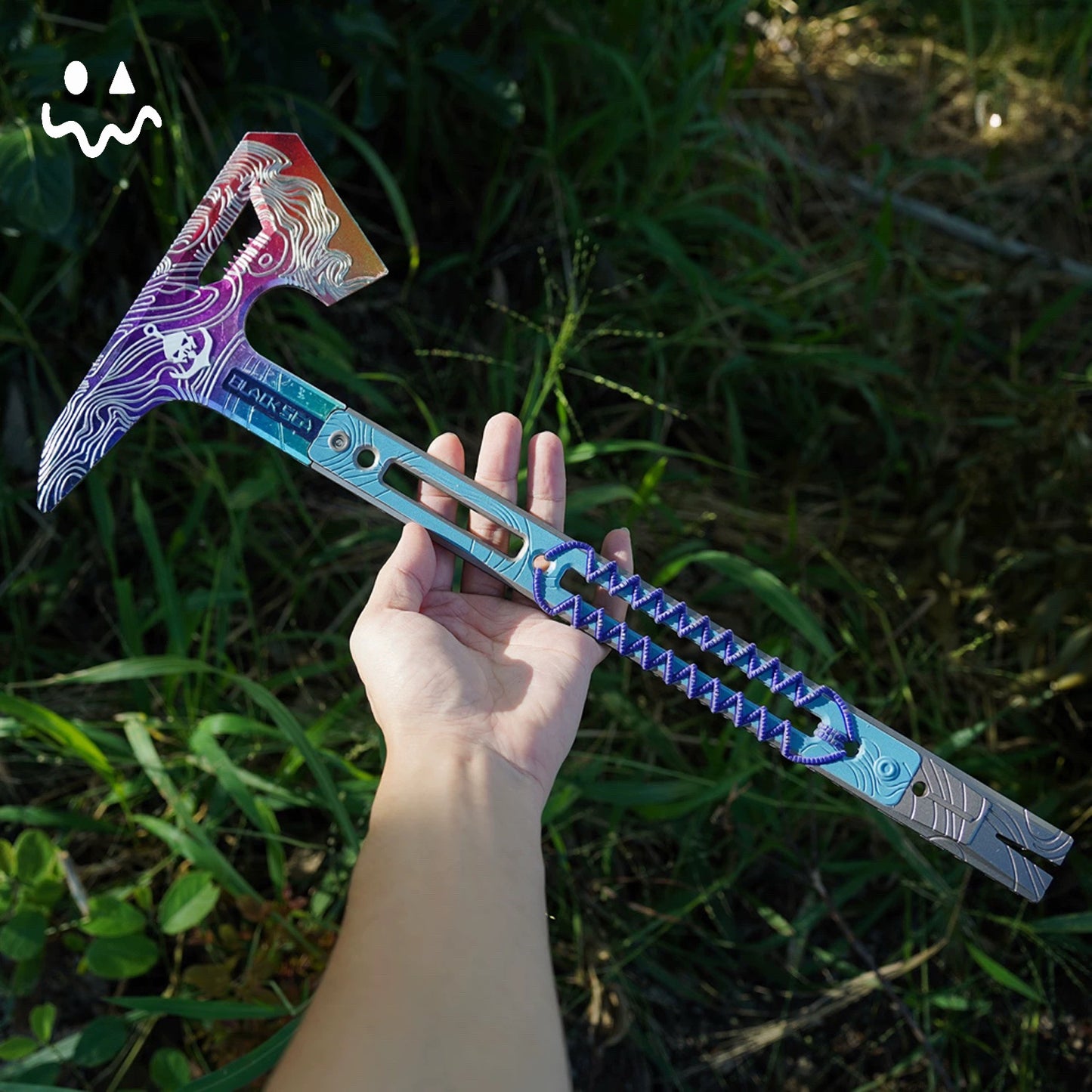 48CM/18.8" Black Sea Tactical Axe Metal Replica