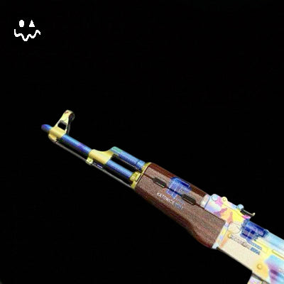 AK-47 Neon Rider Case Hardened And Vulcan Skin Gun Model 3 In 1 Pack