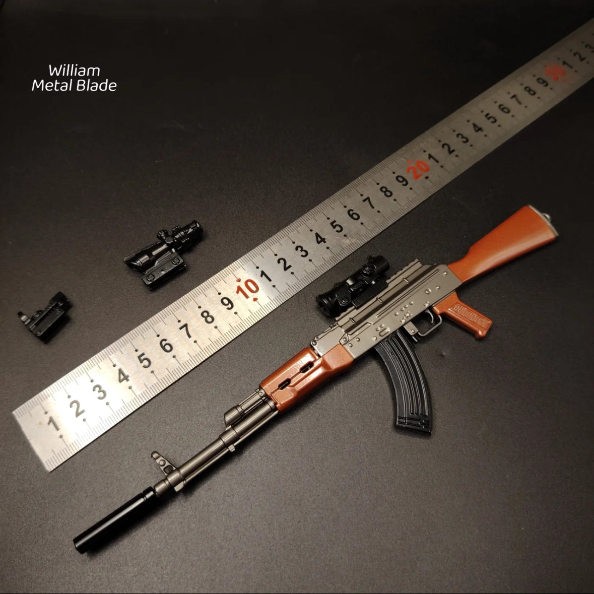 AK47 Small Metal Replica Kalashnikov Assault Rifle Miniature