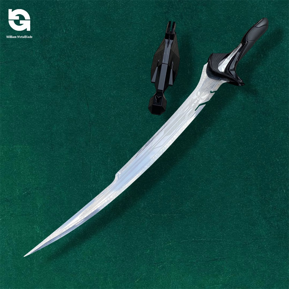 93CM/36.6" 1:1 Alita Sword Damascus Steel Blade Hot Copsplay Prop Replica
