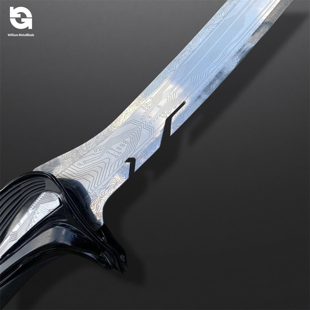 93CM/36.6" 1:1 Alita Sword Damascus Steel Blade Hot Copsplay Prop Replica