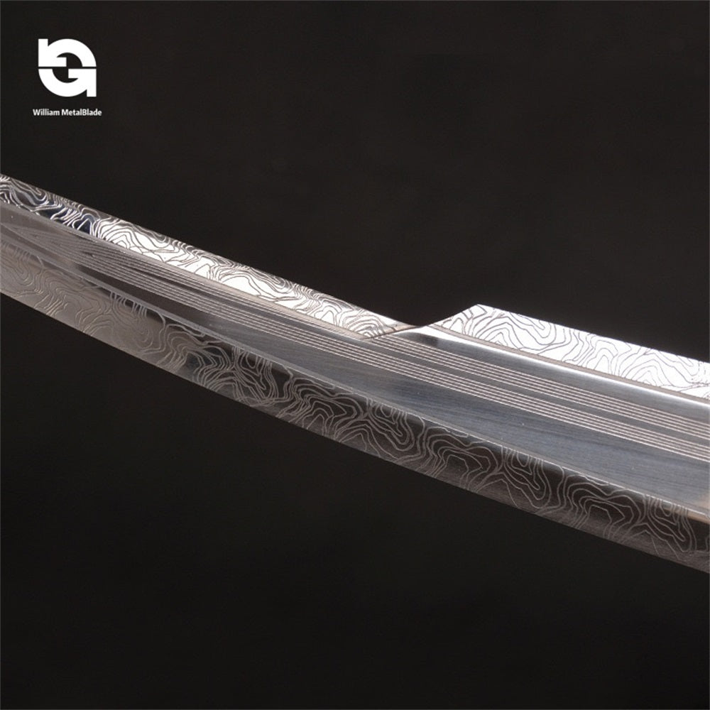 93CM/36.6" 1:1 Alita Sword Damascus Steel Blade Hot Copsplay Prop Replica