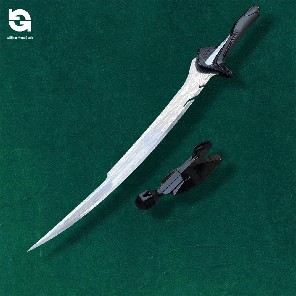 93CM/36.6" 1:1 Alita Sword Damascus Steel Blade Hot Copsplay Prop Replica