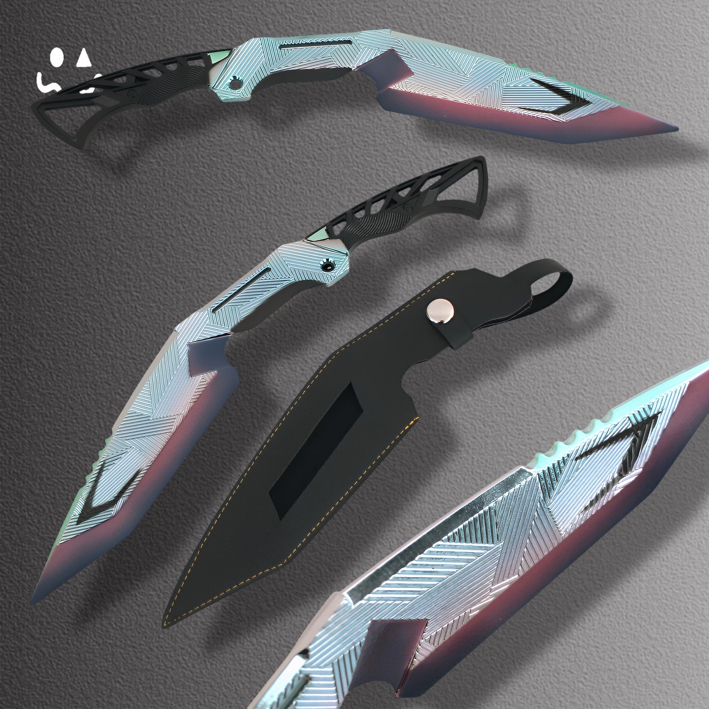 30CM/11.8" Arena Breakout  Darkness Star Nepalese Army Knife Blunt Blade Metal Replica