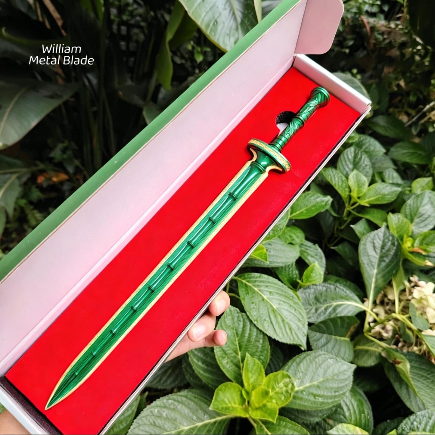 Azure Bamboo Cloudswarm Swords Metal Replica