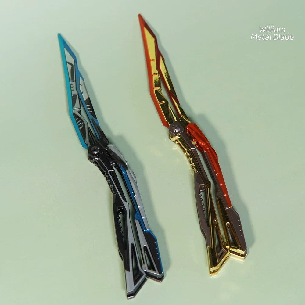 Blazing Light Butterfly Knife Fan Metal Replica