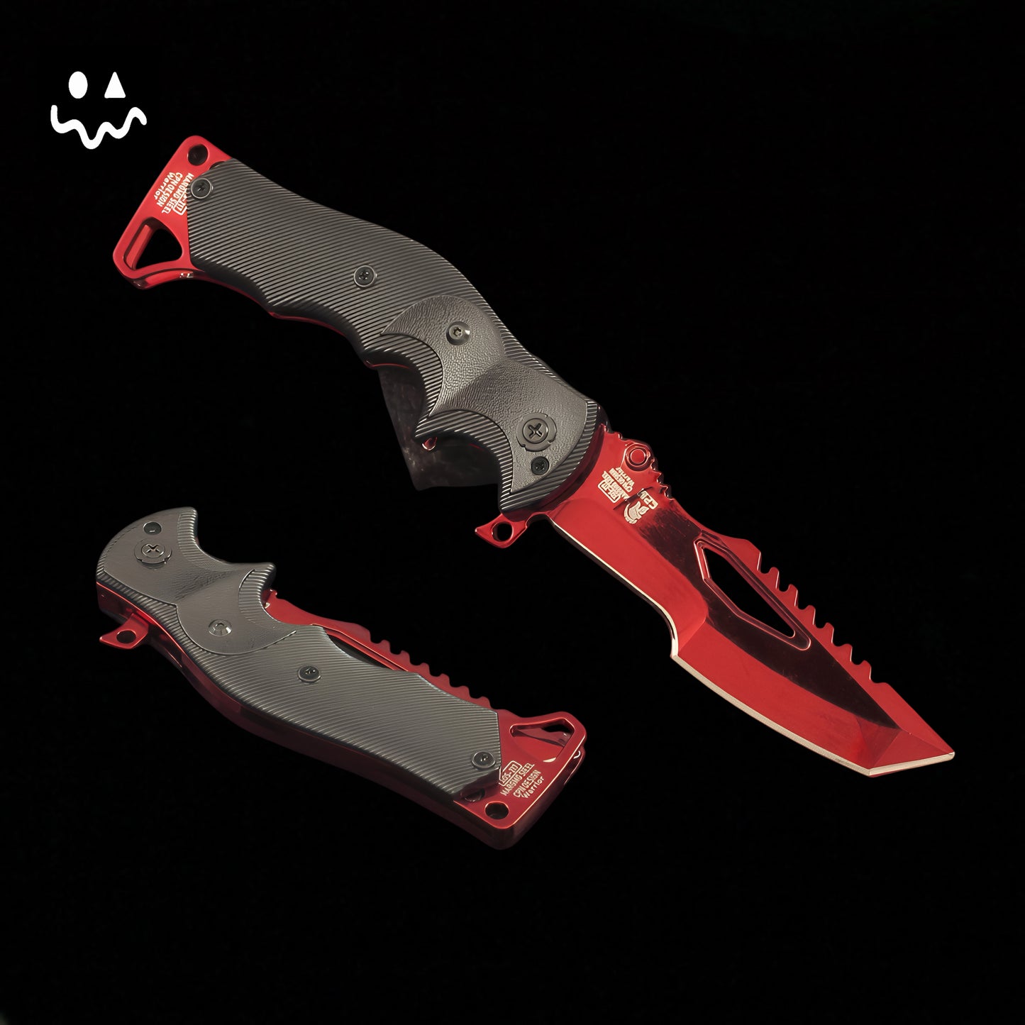 22CM/8.6" Arena Breakout Red Kite Folding Knife Metal Replica