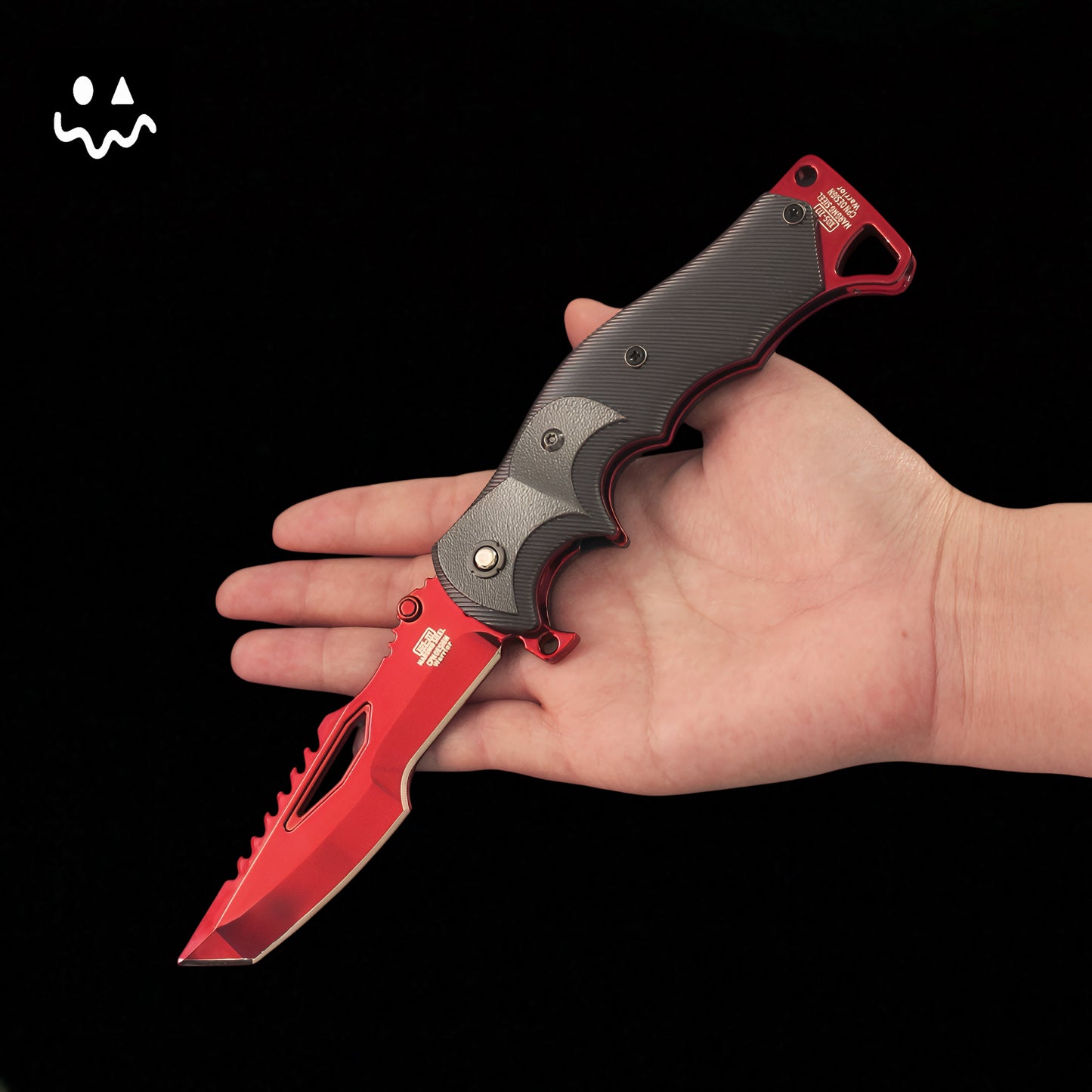 22CM/8.6" Arena Breakout Red Kite Folding Knife Metal Replica