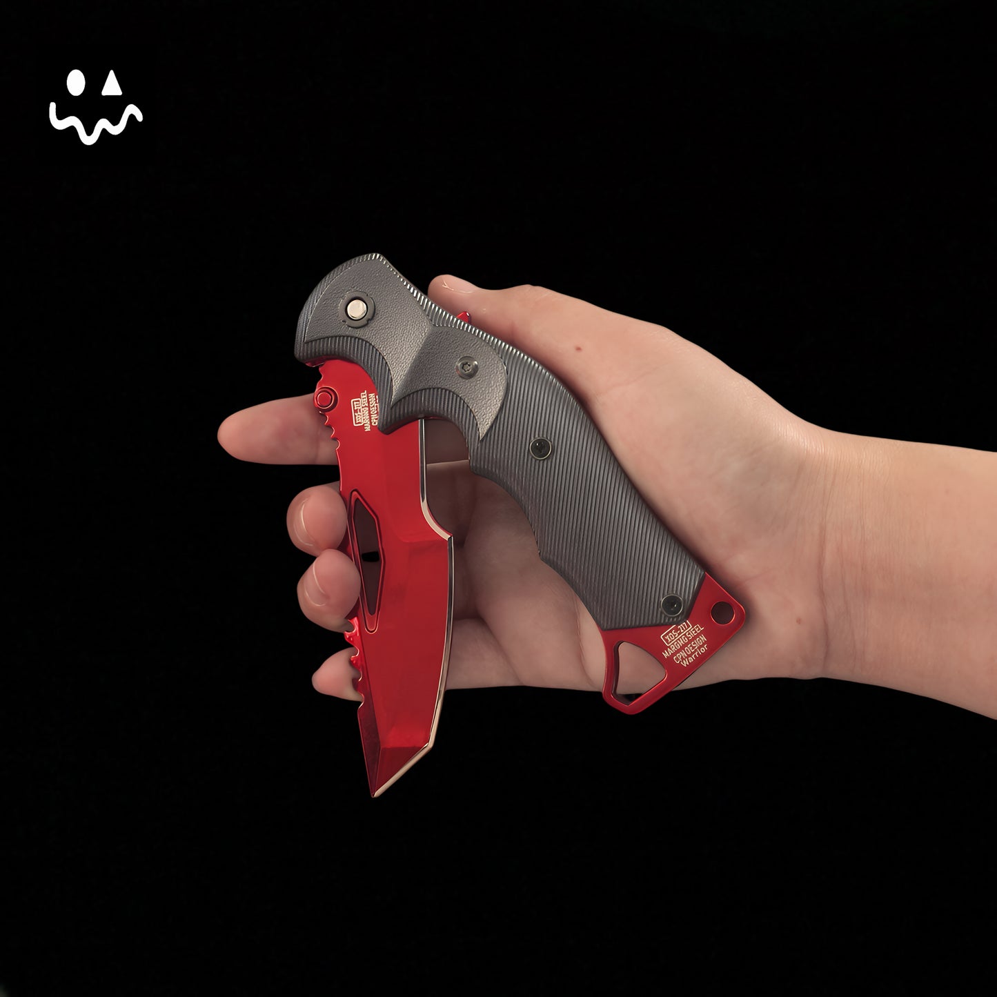 22CM/8.6" Arena Breakout Red Kite Folding Knife Metal Replica