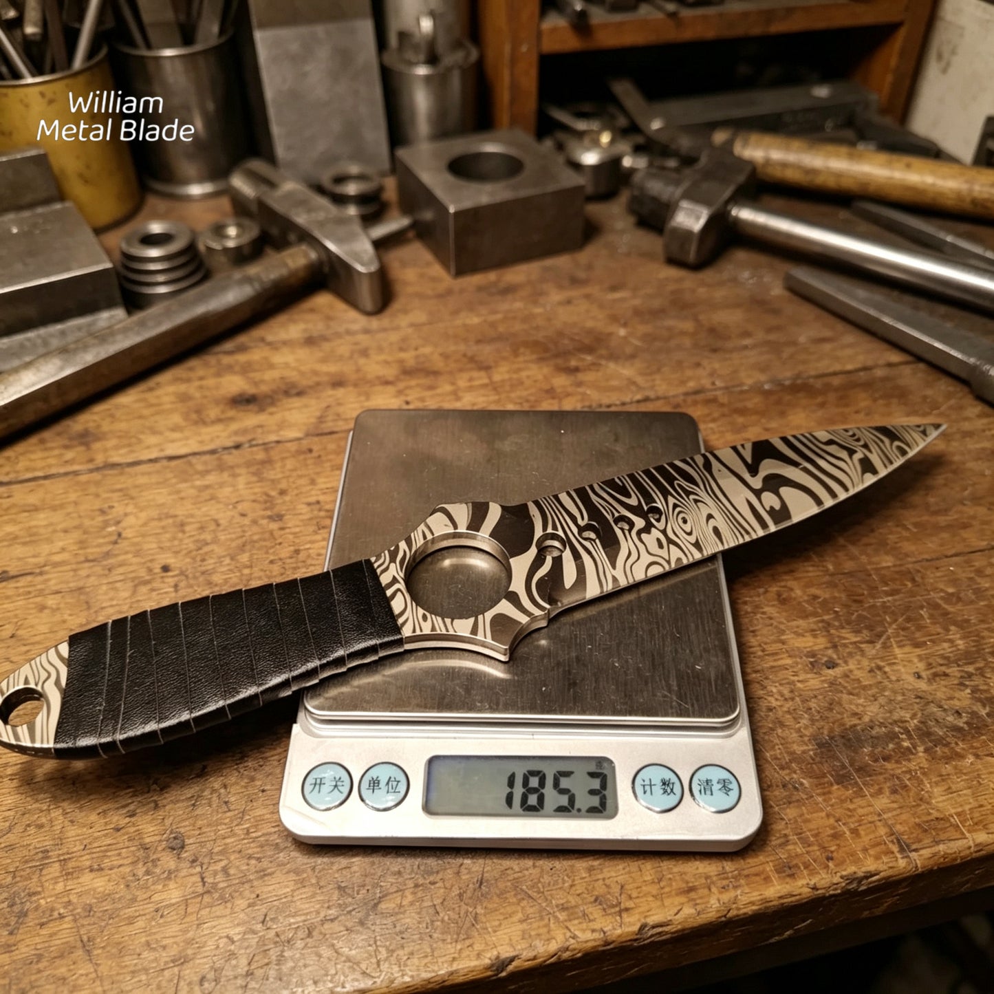 CSGO Damascus Skeleton Knife Metal Blunt Blade Replica