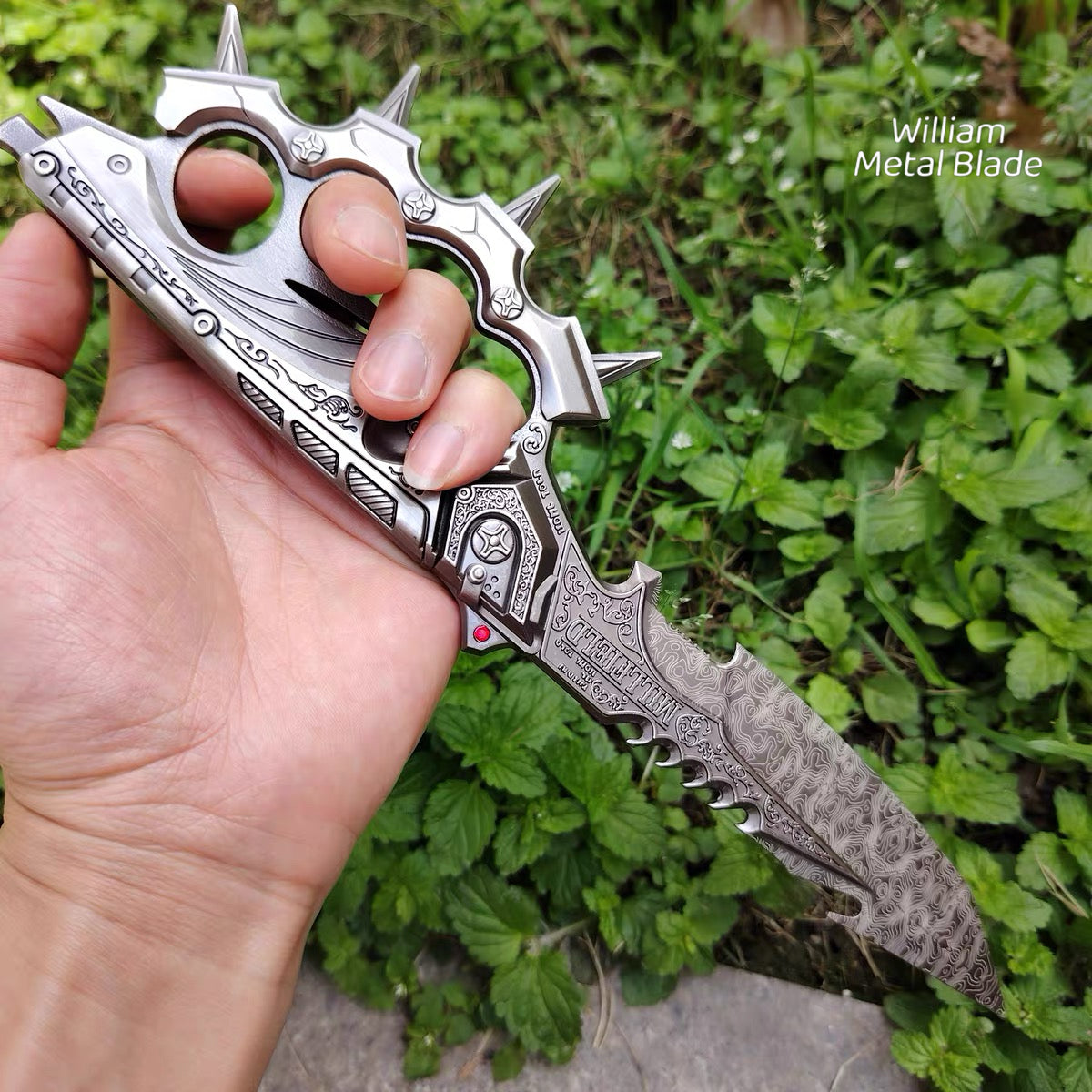 Delta Force Damascus Creed Knife Metal Blunt Replica