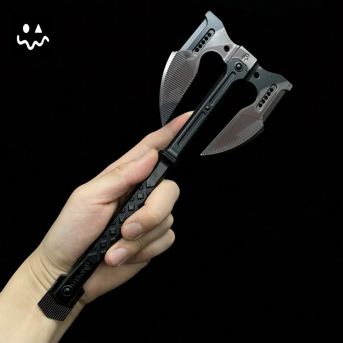 AB Mini Unyielding Fury Dual-Bladed Battle Axe Metal Replica